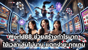 World88 ช่วยสร้างกำไรมาก ใช้เวลาเล่นไม่นาน แตกง่าย ทุกเกม